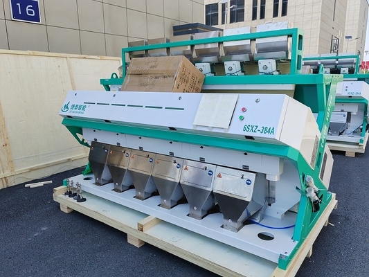 6 hellingen 384 de Sorteerdersmachine 4-8T/H ≥99.99% Nauwkeurigheid 220V/50Hz van de Kanalenkorrel
