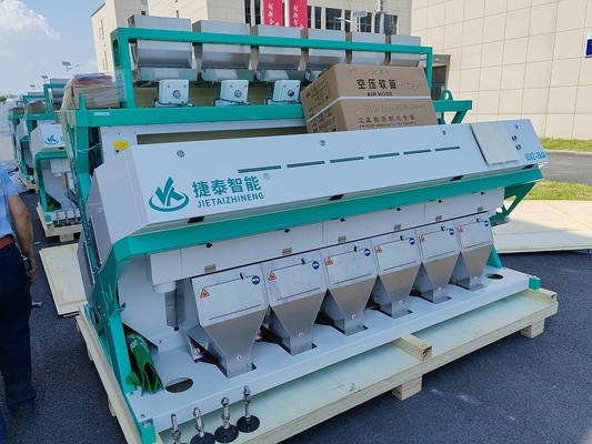 6/384 Sorteermachine van de Kanalen 4-8T/H Korrel Meer 99,99% Nauwkeurigheid 220V 50Hz