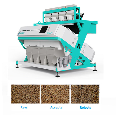 4 schachten 256 kanalen Graan kleur sorteren machine voor tarwe / maïs